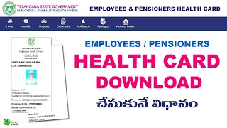 EHS Card Download  EmployeesPensioners Health Card [upl. by Dowdell644]