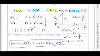 WMA1301 IAL Edexcel P3 October 2022 Q8 Trig Identities Addition Formulae Transformations [upl. by Giuditta]