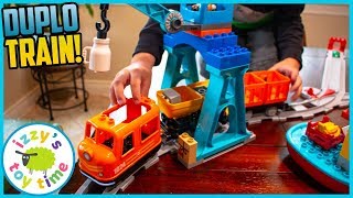 Lego Duplo train ☆ A fun train and port town course that works with the app [upl. by Packton58]