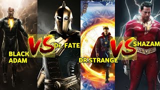 black adam vs dr strange dr fate vs Shazam battle explained hindi marvel drstrange superman [upl. by Durnan]