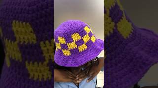 Crochet a checkered Bucket Hat checkered buckethat [upl. by Diannne]