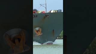 SHARP TURN ship containership shipspotting [upl. by Ellenad]