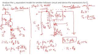 Emitter follower re model Few Minutes Learning [upl. by Misty]