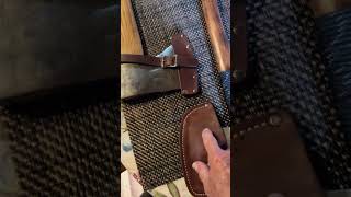 Wet Molding leather axe sheaths [upl. by Allimak903]