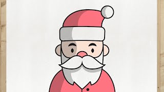 Comment dessiner le Père Noël étape par étape et facilement [upl. by Ymereg]