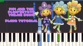 Fifi and the Flowertots Theme Song Synthesia Piano Tutorial With Sheet Music [upl. by Eilliw]