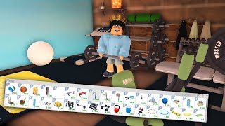 UPDATING MY BLOXBURG HOME GYM with the NEW SKILL UPDATE ITEMS [upl. by Atinele]