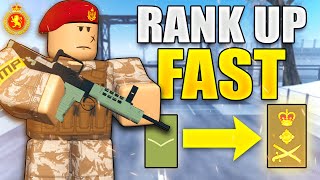 ROBLOX How to RANK up FAST  ReaperAarons British Army [upl. by Iturhs315]