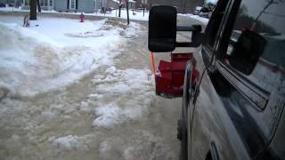 Slushy Snow Plowing with Darth Dually and Western Plow [upl. by Gaige807]