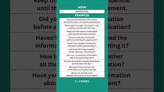 Command Ask and Inform RealLife Examples Using Information  English Noun Practice [upl. by Hans]