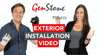 Exterior Install  How to Install GenStone Faux Stone  DIY Home Project [upl. by Anotyad]