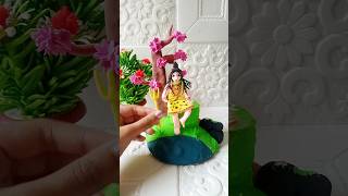 Shiv ji making with clay 📿Har har Mahadev🙏diy clay pakorascraftworld [upl. by Kcaz650]