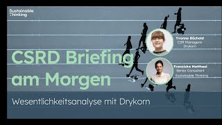 CSRD Briefing am Morgen  Wesentlichkeitsanalyse [upl. by Ayhay]