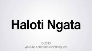 How to Pronounce Haloti Ngata [upl. by Ardnwahsal]