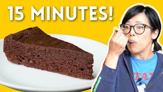 15 minutes amp 3 Ingredients  Chocolate Oblivion Truffle Torte [upl. by Agata]