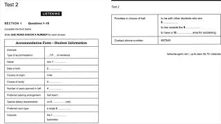 Accommodation FormStudent Information  IELTS LISTENING TEST  SECTION1 [upl. by Ennalorac]