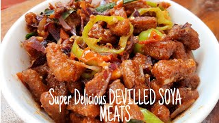 Delicious Devilled Soya Meats😋😋😋 chunks [upl. by Airam]