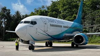 Nauru airlines Boeing 737 300 take off nauru video airlines [upl. by Glennis]