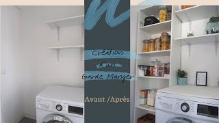 GARDE MANGER POUR 100€  ORGANISATION CELLIERBUANDERIE [upl. by Intihw]