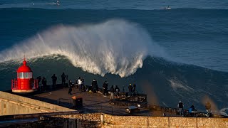 XXXL Nazare 4060 Surf January 8th 2022  Watch Live Surfline Cam Stream [upl. by Bullen]