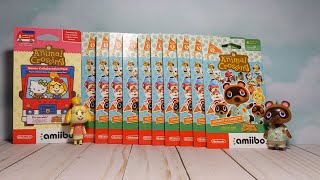 Opening 10 Series 5 Animal Crossing amiibo card packs  Sanrio and new Hallmark ornaments [upl. by Murage]