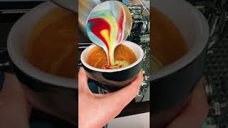 Arte latte colorido en tu taza [upl. by Lothaire]