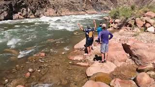 Grand Canyon 2024 07 17 Day 8c  Kayakers on Crystal Rapid [upl. by Greenleaf678]