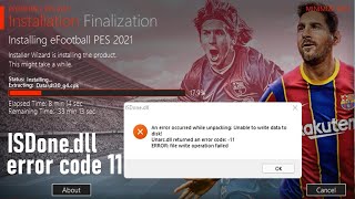 atasi isdonedll error code 11 pes 2021 [upl. by Korman792]