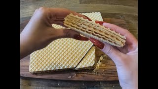 MAKE YOUR OWN WAFERS AT HOME VIRAL NO BAKE wafer recipe you can cook at home [upl. by Nanreik]