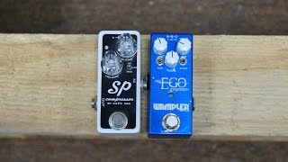 WAMPLER EGO MINI vs XOTIC SP COMPRESSOR Using a Strat Les Paul with a Vox Amp [upl. by Bibbye]