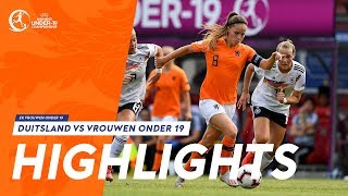 Highlights Duitsland  Vrouwen onder 19 2572019 Halve finale EK [upl. by Ydissahc]