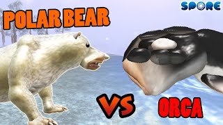 Polar Bear vs Orca  Beast Faceoff S3E5  SPORE [upl. by Ahsiruam]