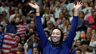 Torri Huske Helps USA Win Gold in 4x100 Mixed Relay at Paris Olympics Aug 3 2024 [upl. by Elkin]