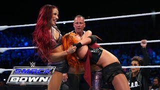 Charlotte amp Becky Lynch vs Naomi amp Sasha Banks SmackDown Aug 6 2015 [upl. by Aryaz]