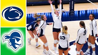 Penn State vs Seton Hall Highlights  NCAA Womens Volleyball  2023 College Volleyball [upl. by Idhem]