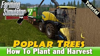 Farming Simulator 17  How To Plant and Harvest Poplars [upl. by Edy220]