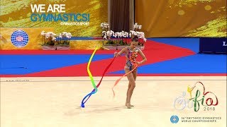 2018 Rhythmic Worlds – Arina’s tough break [upl. by Odrareve]