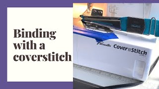 Binding with a coverstitch using a cheap attachment [upl. by Nairdad]