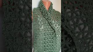 Beginner Level Easy Crochet Lacy Scarf Lace Scarf for Beginners [upl. by Mushro]