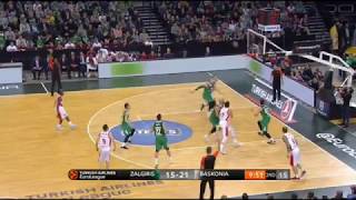 Zalgiris KaunasBaskonia 7797 Rodrigue Beaubois 19pts 6 threes [upl. by Karlen306]