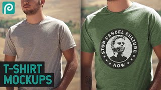 How to Create a Realistic TShirt Mockup in Photopea [upl. by Lengel]