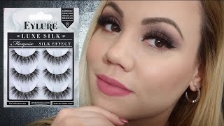 Cosmetics London Eylure Luxe Silk MarquiseLashes Multipack Review Demo Try on 2019 [upl. by Platas321]