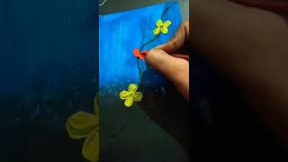 Floral painting🌸💜💫artshortsfloral flowerscolourpopviralvideoviralreels [upl. by Nivac]