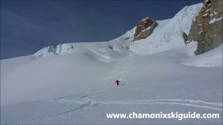 Vallée Blanche poudreuse chamonix ski guide [upl. by Getraer]