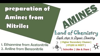 Preparation of Amines from Cyanides amp IsocyanidesEthanmine Nmethyl methanamine Mendius Reaction [upl. by Gar398]