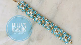 Summertime Beaded Bracelet 💎 Beading Tutorial [upl. by Hamish]