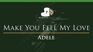 Adele  Make You Feel My Love  Lower Key Piano Karaoke Instrumental [upl. by Snoddy]