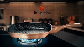 Berlinger Haus Metallic Line Rosegold Edition Grill Pan Presentation BH1521N [upl. by Alegna722]