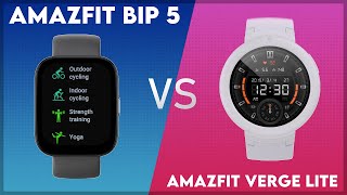 Amazfit Bip 5 vs Amazfit Verge Lite Comparison [upl. by Glynias464]