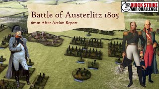 Battle of Austerlitz Wargame in 6MM  QuickStrike AAR [upl. by Ahsykal190]